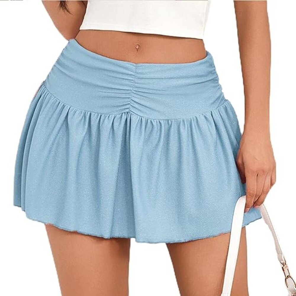 NEW Avidlove Sparkly Mini Skirt | Blue